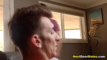 Preview 2 of Kuku Big - Straight guy joins gay roommates for threesome fucking