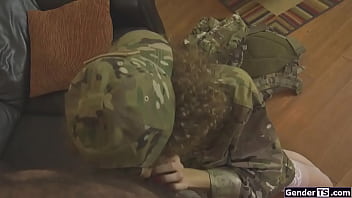 Preview 3 of Romance Of Rape - Shemale soldier Lily Demure anal rides