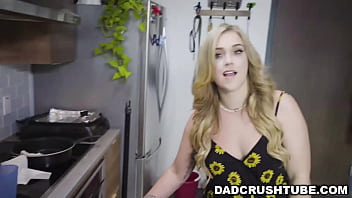 Preview 1 of English Sex Pussy - Naughty blonde babe Kali Roses fucks her stepdaddy in return for letting him take care of cleaning her apartment!