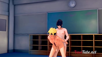 Preview 2 of Indin Hindi Bp Xxxmrathi - Naruto Boruto Yaoi Video Anime - Sasuke Fucks Boruto in his classroom and cums inside his ass