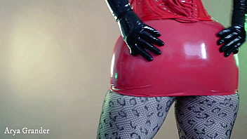 Preview 4 of Xxx Massgeue Hd - Latex Rubber Gloves video fetish bdsm tease (Arya Grander)
