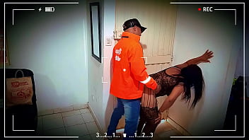 Preview 3 of Big Bob Fuck - Casual sex with the delivery guy,  I suck his cock and let him fuck me after showing me off in lingerie. Quick,  adrenaline-filled,  and delicious sex!