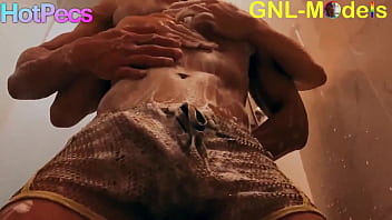Preview 1 of Monster Cock Petite Anal - Great Nipple Play and pecs worship!