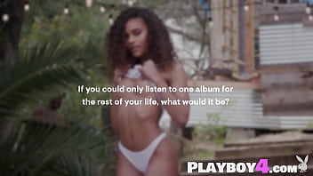 Preview 2 of Nasty Schoolgirl And Her Teacher - Petite curly Latina teen Scarlit Scandal posing naked and wet in front of the camera