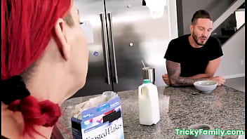Preview 1 of Uni Emirate - Horny Step Dad And Blonde Teen Step Daughter Fuck in Front Of step Mom