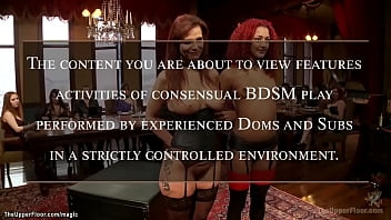 Preview 1 of Sixcy Vedo Hd - Ebony rides big cock at bdsm party