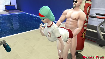 Preview 3 of Sex Allison Angel - Bulma Hermosa Esposa Entrenada Sexualmente por el Maestro roshi Marido Cornudo Dragon Ball Hentai NTR