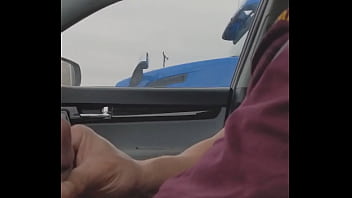 Preview 4 of Sex Poer Hd - Trucker gives thumbs up after seeing cock