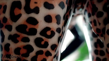 Preview 4 of Yuoprm - Leopard latex rubber fetish video many ass tease free facesitting desires femdom pov (Arya Grander)