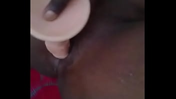 Preview 2 of Maid Service F706 - honey ebony Wife Stretching Pussy With Mini Hand Dildo