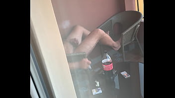 Preview 1 of Hindi Muslim Sex - Caught me wanking on balcony