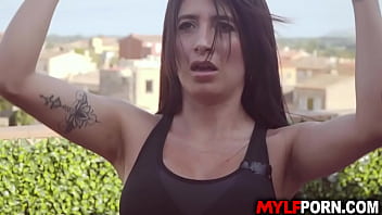 Preview 1 of Sexy Mif Get Fucked - Linda Gonzalez is super focused on her workout routine. Her horny coach Jesus Reyes will always give her a fuck massage after their workout routine.
