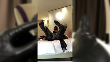 Preview 1 of Vabi Hot Sex Video - Latexitaly with its latex anal plug