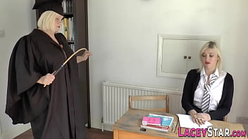 Preview 1 of Natasha Mulkava Full Hd - Mature british lesbian headmistress canes ass