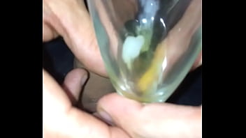 Preview 4 of Masturbation For Money - cum piss glass