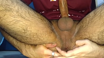 Preview 2 of Big Banana Boobs - Horny dude gives himself a blowjob(part3)