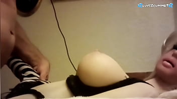 Preview 3 of Gay Blake Riley - Cumming on my sexdolls perfect tits while watching Anni Angel swallowing cocks n cum,  then i lick my cum off her tits YUMM.. ?