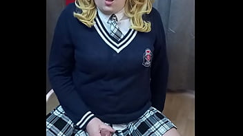 Preview 4 of Xnxx Malti - crossdresser jerks off and cum