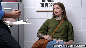 Preview 2 of Guck Teen Girl - Beautiful Tattooed MILF Vanessa Vega is a well known shoplifter that likes being fuck after getting caught of her crime.
