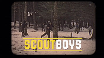 Preview 1 of Real Public Hidden Cam - ScoutBoys Horny boy scouts fuck bareback in outdoor tent