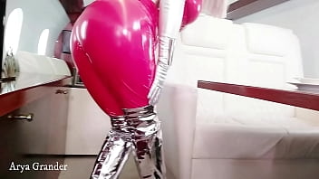 Preview 4 of Big Bivtiful Hd - PVC clothes fetish backstage video (Arya Grander)