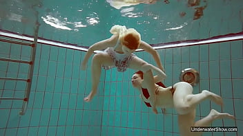 Preview 2 of Threesome Indian Chubby - Two hot chicks enjoy swimming pool naked