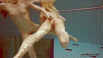 Preview 4 of Threesome Indian Chubby - Two hot chicks enjoy swimming pool naked