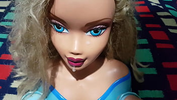 Preview 3 of Beeganal Sex - My jizz goes directly to Barbie doll head