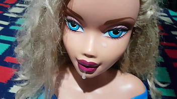 Preview 4 of Beeganal Sex - My jizz goes directly to Barbie doll head