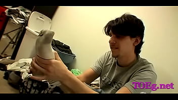 Preview 1 of Young Boy D - Foot fetish at home