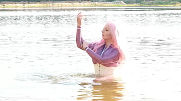 Preview 2 of Sanileyan Xxx Videos Hd - Latex Rubber in The Water (Arya Grander)