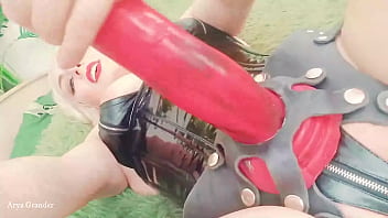 Preview 2 of Brutal Monster Cock Pounding - Strapon Fetish BDSM Selfie FemDom POV Video (Arya Grander)