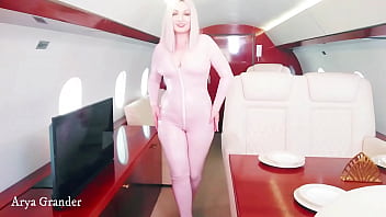 Preview 1 of Trendstreet Ging - PVC Catsuit in jet,  Arya Grander Fetish Backstage Video