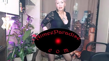 Preview 1 of My Mom Is Balak Boy Xxx - My slutty mature bitch desperately slaps her pussy and tits! I&#039_m having fun testing her cunt for strength!