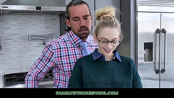 Preview 1 of Marathi Sxxy Xxx - Petite Teen Is Caught Talking Inappropriately With A Boy So Her Stepdad Fucks Her