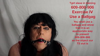 Preview 1 of Woodman Casting Alessandra Jane - 609-808-906  In Training - Exercise IV Use a Ballgag