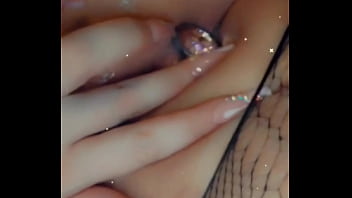 Preview 2 of Pakistani Karachi Sex Video - Lexy Love shows us her pretty natural Tits and Wet pussy in Crotchless Fishnets