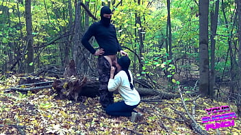 Preview 1 of Girdle Spanking - Dirtbike slut worships my cock in the woods!