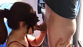 Preview 2 of Black Edging - Cute teen deepthroats me and I cum in her mouth. POV
