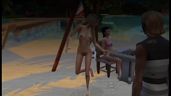 Preview 1 of Aku Kkws - Sexo en la playa nudista. Bieber se folla activamente a su esposa rubia Download Game Here: http://bit.ly/3relURC