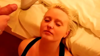 Preview 1 of Girl And Girl Sxs - White whore getting a sperm ration in the mouth