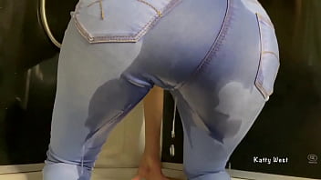 Preview 2 of Wwwcherokee Vs - Pee in jeans and got a golden shower on my face and mouth
