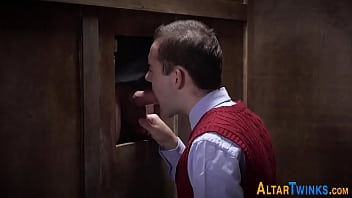 Preview 2 of Wifes Fuckwithsmll Boys - Altarboy riding priests cock