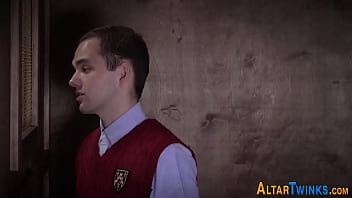 Preview 1 of Wifes Fuckwithsmll Boys - Altarboy riding priests cock