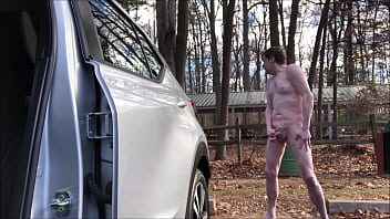 Preview 2 of Xxxx Gah - JO Feet While Nude At CarPark Lot Dec 2019