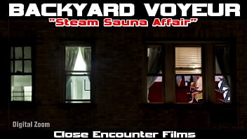 Preview 3 of Ebony God - PROMO - Voyeur Steam Sauna Affair Neighbor Spy Hidden Surveillance Backyard