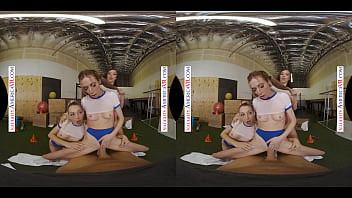 Preview 3 of Nepali Garle - Naughty America - Aiden Ashley,  Jazmin Luv,  and Lily Larimar surprise their personal trainer