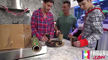 Preview 1 of Beautiful Mom Gets Anal - Our Christmas Present Jax Thirio,  Dakota Lovell,  Gabriel