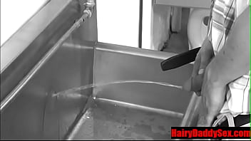Preview 1 of Sex Hardcore Mom - Hot man Orgy in the Public Restroom- HairyDaddySex.com