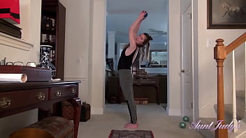 Preview 1 of Xxz Zz - AuntJudys - Doing Yoga with 42yr-old MILF Isabella (Virtual POV)